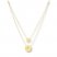 Shipwheel & Compass Layered Necklace 14K Yellow Gold