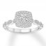 Diamond Engagement Ring 1/2 ct tw Round-cut 14K White Gold