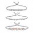 Diamond Bolo Bracelet Set 1/10 ct tw Sterling Silver/10K Gold