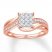 Diamond Ring 1/3 ct tw Round-cut 10K Two-Tone Gold