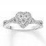 Diamond Engagement Ring 3/8 ct tw Round-cut 10K White Gold