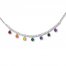 Multi-Color Stone Necklace Sterling Silver