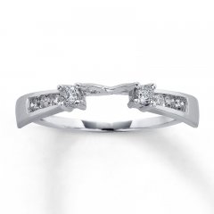 Previously Owned Diamond Enhancer Ring 1/5 ct tw Round-cut 14K White Gold