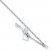 Heart & Key Anklet 14K White Gold