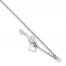 Heart & Key Anklet 14K White Gold