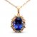 Le Vian Tanzanite Necklace 1/8 ct tw Diamonds 14K Strawberry Gold 20"