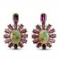 Le Vian Aquaprase/Amethyst/Topaz Earrings 14K Strawberry Gold