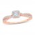 Diamond Engagement Ring 3/4 ct tw Princess/Round 14K Rose Gold