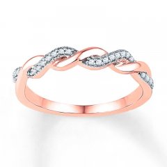 Diamond Ring 1/10 ct tw Round-cut 10K Rose Gold