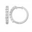 Leo Diamond Hoop Earrings 1-1/2 ct tw Round-cut 14K White Gold