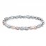 Previously Owned Diamond Infinity Bracelet St. Silver/10K Gold