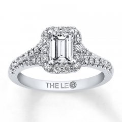 Leo Diamond Engagement Ring 1-3/8 ct tw 14K White Gold