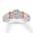 Diamond Engagement Ring 1/4 ct tw Round-cut 10K Two-Tone Gold