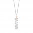 Hallmark Diamonds Mama Necklace 1/6 ct tw Sterling Silver/10K Rose Gold 18"