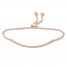 Curved Bar Bolo Bracelet 14K Rose Gold