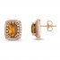 Le Vian Citrine Earrings 1/2 ct tw Diamonds 14K Strawberry Gold