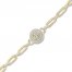 Diamond Paperclip Bracelet 1/3 ct tw Round-cut 10K Yellow Gold 7.25"