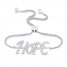 Diamond Hope Bolo Bracelet 1/5 ct tw 10K White Gold