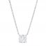 Lab-Created Diamonds by KAY Solitaire Necklace 1-1/2 ct tw Round 14K White Gold 19"