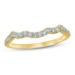 Diamond Wedding Band 1/4 ct tw Round-cut 14K Yellow Gold