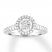 Diamond Engagement Ring 1-1/8 ct tw Round-cut 14K White Gold