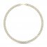 Men's Cuban Curb Chain Necklace 6 ct tw Diamonds 10K Yellow Gold 22"