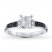 Black/White Diamonds 1/2 ct tw Engagement Ring 10K White Gold