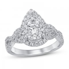 Diamond Engagement Ring 1 ct tw Round-cut 14K White Gold