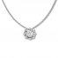 Diamond Necklace 3/8 ct tw Round-cut 10K White Gold