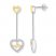 Diamond Heartbeat Earrings 1/6 ct tw Sterling Silver/10K Gold