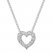 Diamond Heart Necklace Sterling Silver