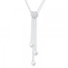 Diamond Heart Necklace 1/4 carat tw 10K White Gold