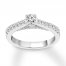 Diamond Engagement Ring 3/4 ct tw Round-cut 14K White Gold