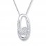 Diamond Necklace 1/6 ct tw Round-cut Sterling Silver