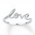 Love Ring Diamond Accents Sterling Silver