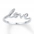 Love Ring Diamond Accents Sterling Silver