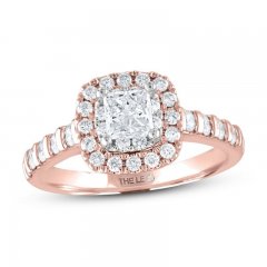 Leo Diamond Engagement Ring 1 ct tw Princess/Round 14K Two-Tone Gold