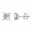 Men's Diamond Earrings 1/4 ct tw Round-cut 10K White Gold