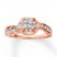 Diamond Engagement Ring 5/8 ct tw Princess-cut 10K Rose Gold