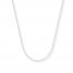 Cable Chain Necklace 14K White Gold 16" Length