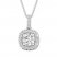 Diamond Necklace 1 ct tw Round-cut 14K White Gold