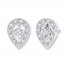 Diamond Earrings 1/4 ct tw Round-cut 10K White Gold