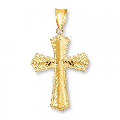 Cross Charm 14K Yellow Gold