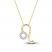 Diamond Leo Necklace 1/10 ct tw Round-cut 10K Yellow Gold 18"