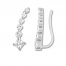 Leo Diamond Earring Climbers 1 ct tw 14K White Gold