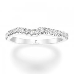 Previously Owned Tolkowsky Wedding Band 1/3 ct tw Diamonds 14K White Gold