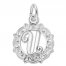 Letter U Charm Sterling Silver