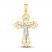 Scrollwork Crucifix Charm 14K Two-Tone Gold