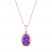 Le Vian Amethyst Necklace 1/10 ct tw Diamonds 14K Strawberry Gold 18"