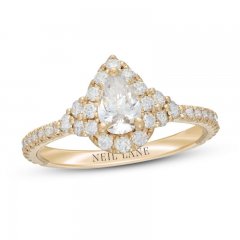 Neil Lane Diamond Engagement Ring 1 ct tw Pear/Round 14K Yellow Gold